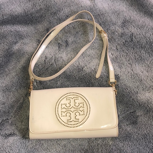 tory burch white crossbody purse